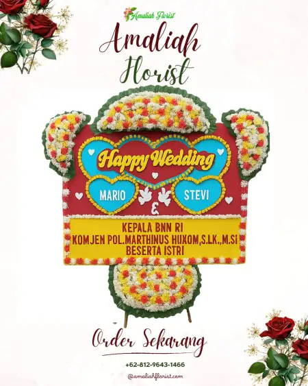 Papan Bunga Pernikahan Mrawan